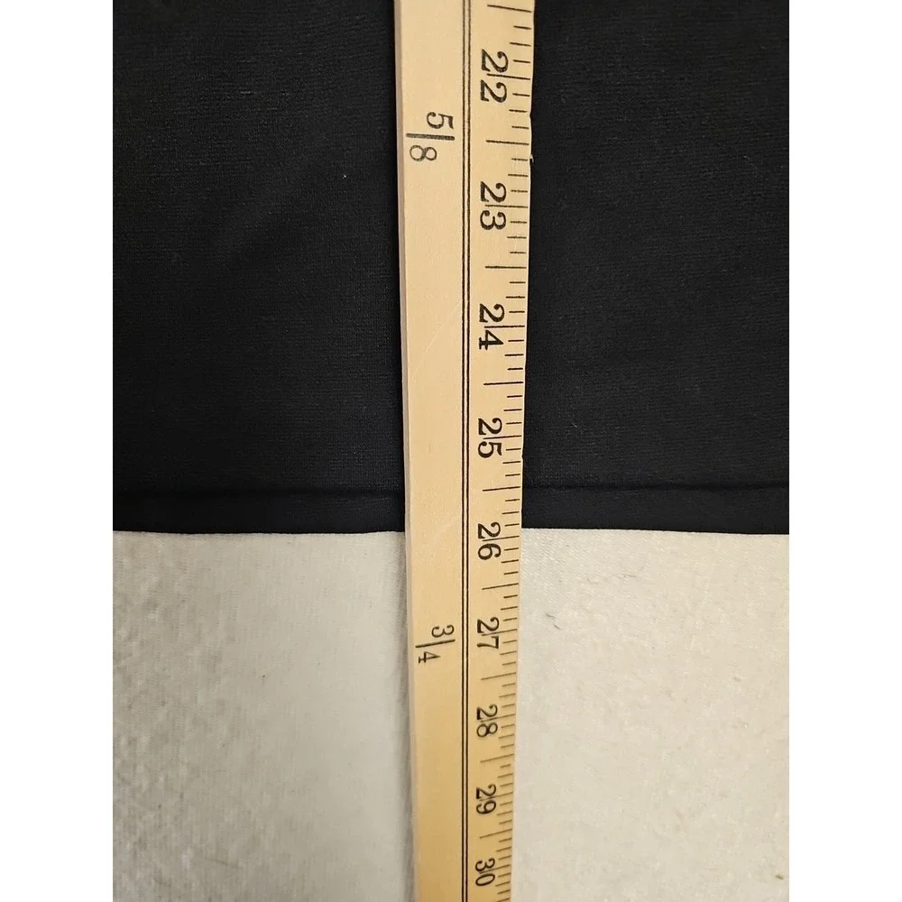 Michael Kors Womens Black Gold Side Zip Pencil Skirt Size 4 Knee Length Stretch